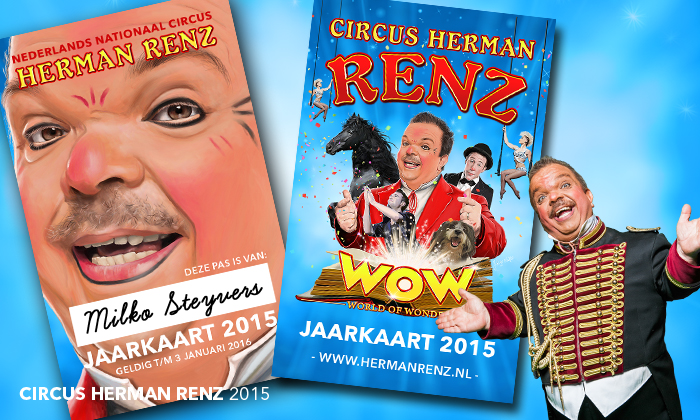 Circus Herman Renz jaarkaart 2015