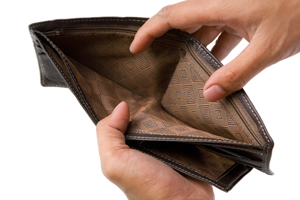 Wallet with no money inside